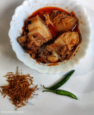 Pork With Dry Bamboo Shoots And Mezenga Seeds Authentic Naga Delicacy