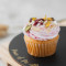 Raspberry Almond Pistachio Cupcake