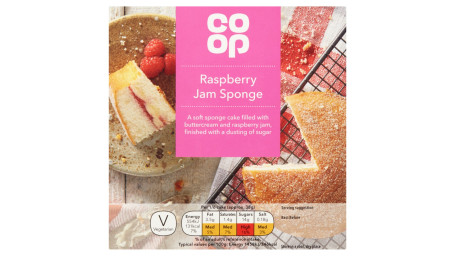 Co-Op Raspberry Jam Sponge