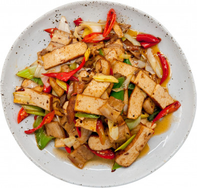 Wok Fried Spicy Beancurd With Pork Belly Slices