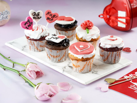 Valentine Theme Fondant Cupcake Set