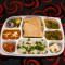 Silver Punjabi Thali (1 Paneer Sabji 1 Veg.sabji 4 Butter Roti Dal Fry Jeera Rice Sweet Salad Mukhwas)