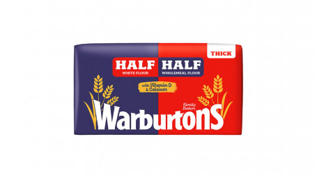 Warburtons Half White Half Wholemeal Thick