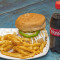 Veg Cheese Burger with French Fries Cold Drink(250ml)