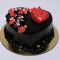 Heart Shape Cake With Fondant Designer Heart (300 Gms)