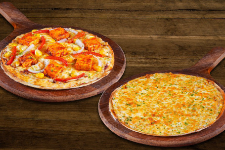 Paneer Tikka Pizza (Thin Crust) Margherita (Thin Crust) (Free)