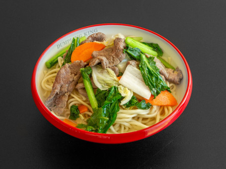 Fresh Beef And Vegetable In Noodle Soup