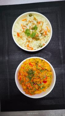 Vegetable Makhanwala With Subz Pulao