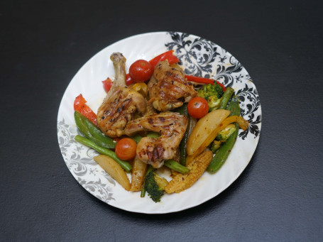 Grilled Chicken (3 Pcs) With Veggie