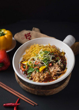 Chicken Szechuan Pan Fried Noodles Bowl