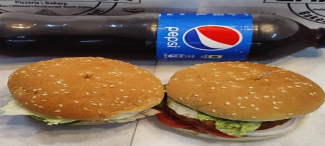 2 Paneer Burger With 750 Ml Pepsi Or Dew