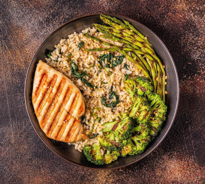 Broccoli Grilled Chicken Brown Rice Meal