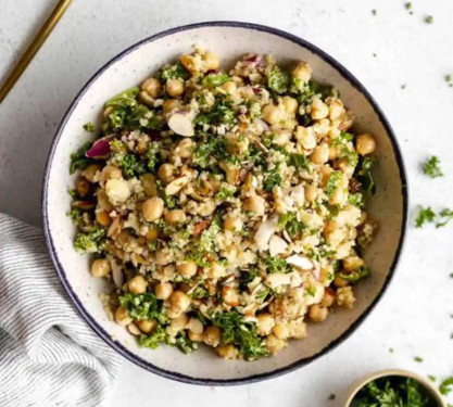 Quinoa Broccoli Chickpea Salad Bowl