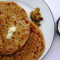 2 Gobhi Paratha Pickle Butter Curd