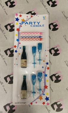 Champagne Set Candle (Blue)