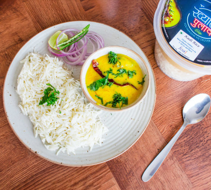 Kadhi Chawal Salad Chutney