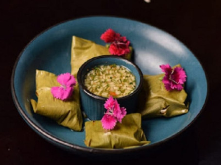 Thai Steamed Fish In Banana Leaf