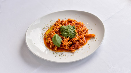 Fusilli Con Pomodori Arrosti E Pesto