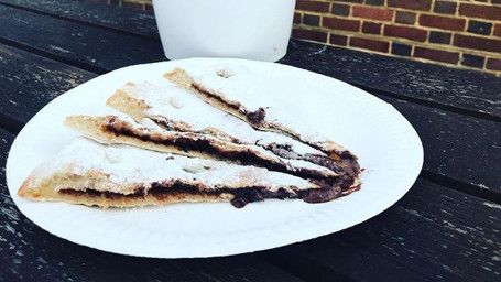 Folded Nutella Pizza With Icing Sugar