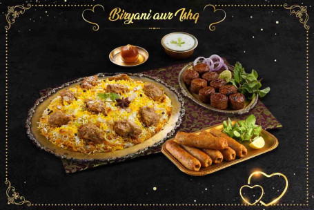 Valentine Grand Specials Lazeez Bhuna Murgh Biryani 2 Portions Of Kebabs