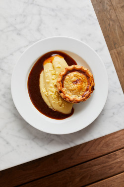 Classic Mash, Butternut Squash And Goats Cheese Pie, Onion Gravy (V