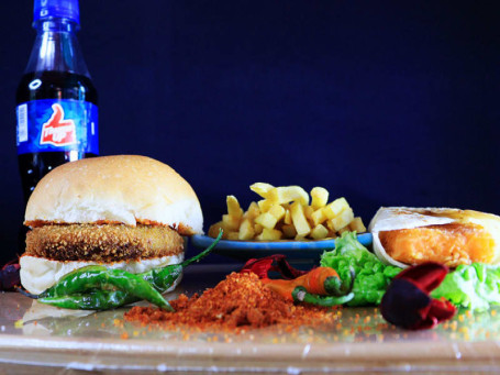 Masala Vada Pav(3) Masala Roll (3) Fries (1) 500 Ml Coldrink