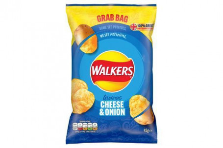 Walkers Grab Bag Cheese Onion Crisps