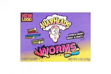 Warheads Sour Worms Theatre Box