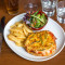 Loaded Buffalo Parma with Fries and Salad