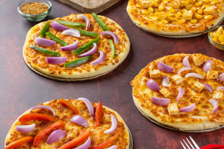 Combo Of Four Pizzas-Double Topping-Veg