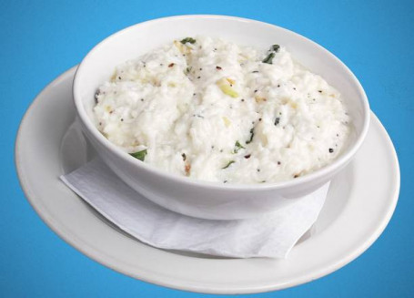 Curd Rice Served With Pickle