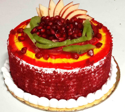 Eggless Red Velvet Fruit Cake (1/2 Kg)