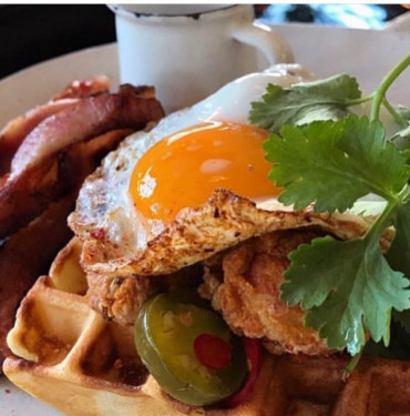 Fried Chicken And House Waffle