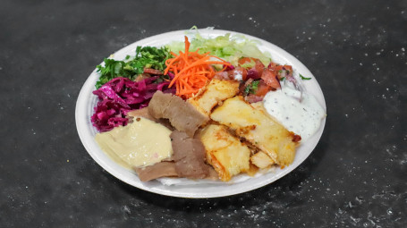 Doner And Chicken Mixed Plate (Halal)