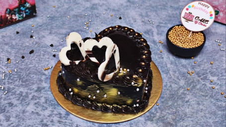 Heart Chocolate Shape Cake [500 Grams]