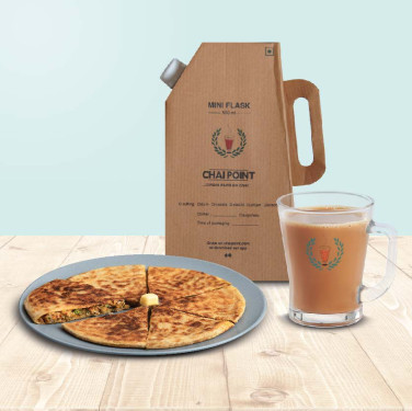 Masala Chai Mini Flask With Aloo Paratha