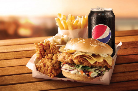 New Zinger Crunch Burger Trade; Box