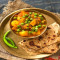 Aloo Matar Semi Dry Aur Plain Parathe(2Pcs)