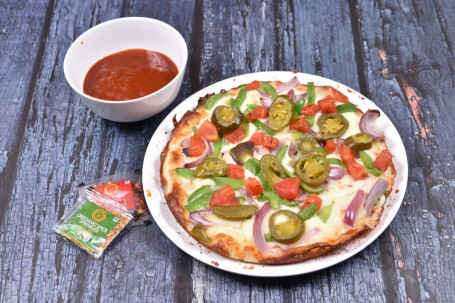 7 Regular Veg Mexican Pizza (4 Slice)
