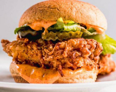 Crispy Chicken Burger With Cheese