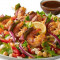 Mediterranean Salad With Grilled Shrimp Kebob