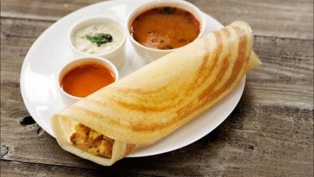 Masala Dosa With Sambar Chutney