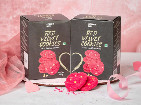 Red Velvet Heart Shaped Cookies