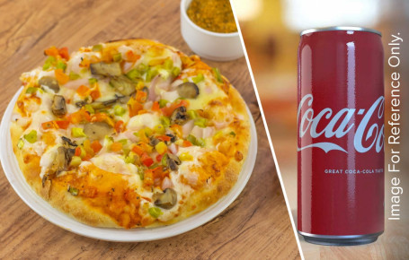 7 Spicy Veg Pizza Coke 300Ml