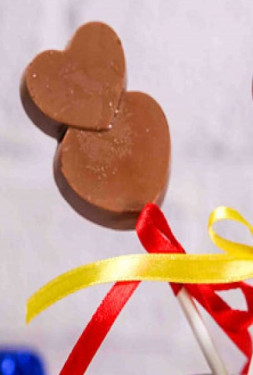 Chocolate Lollipop (Double Heart)