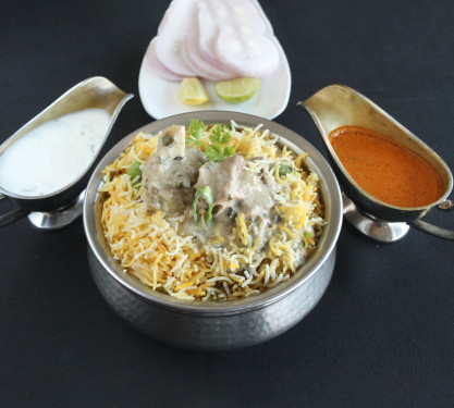 Special Mutton Shahi Gosht Biryani (Serves With Gravy, Raitha)