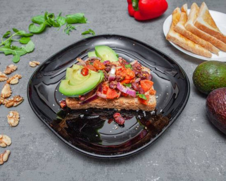 Mexican Beans And Avocado On Toast