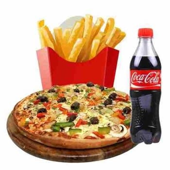 Classic Chicken Pizza French Fries Soft Drink[250Ml]