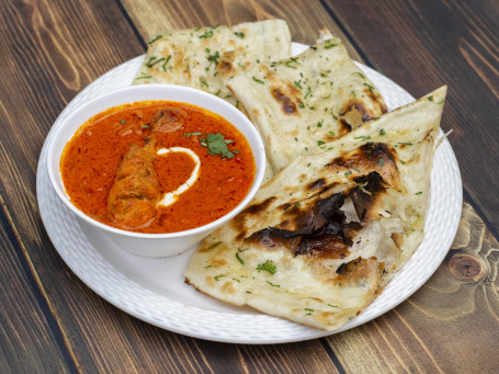 Butter Chicken (Half) 3 Butter Naan