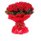 25 Red Roses Designer Paper Bunch
